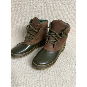 Chill Mark Duck Boots Ankle Rain Boots‎ Waterproof Outdoor Brown Green Size 6